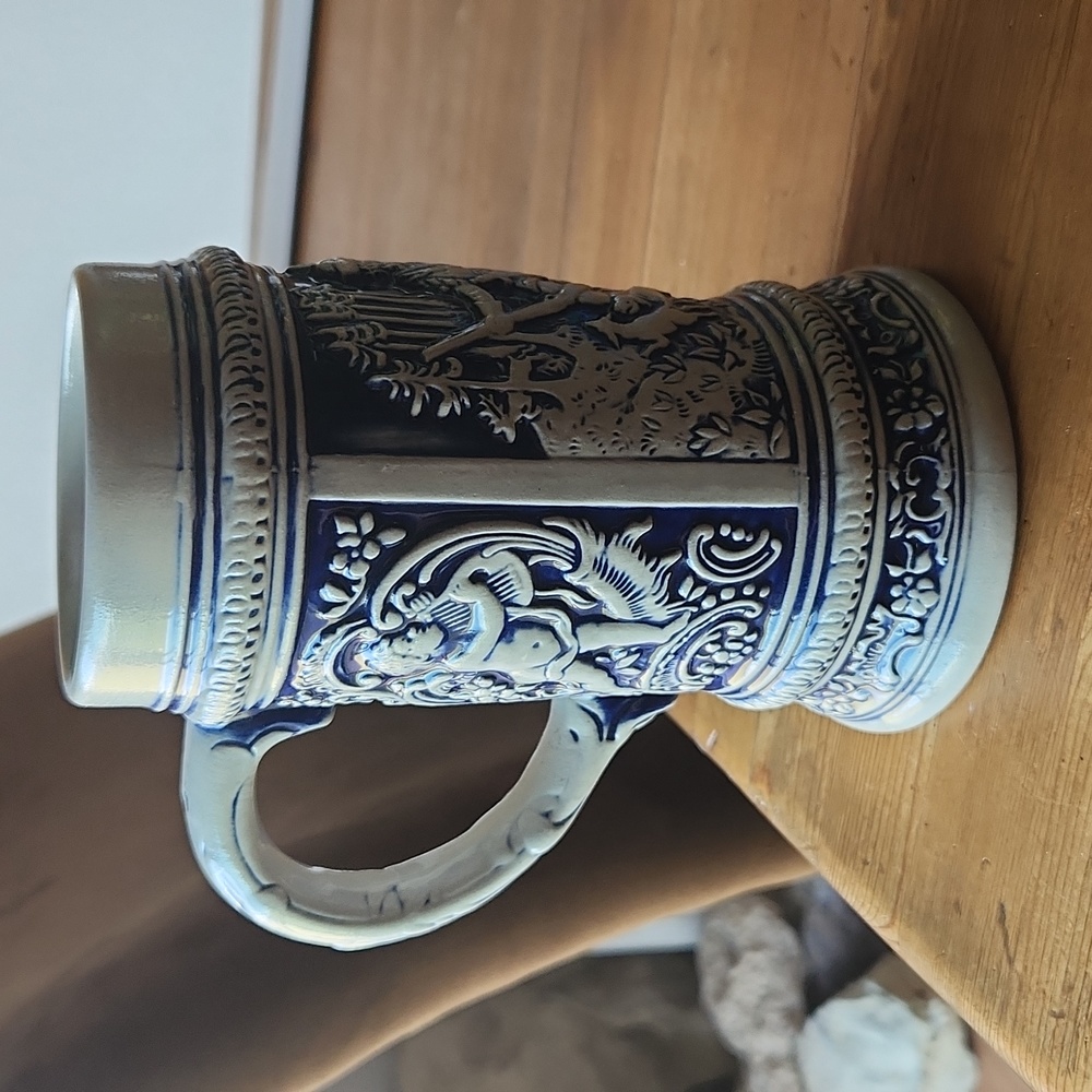 Gerz German Beer Stein 🍺 Hunt Scene 1/2 Liter EUC